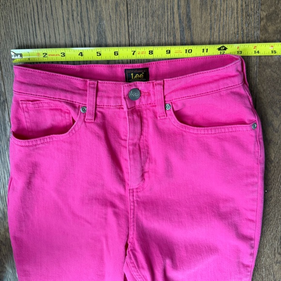 Lee SIZE 27 Hot Pink High Waist Flare Jeans Denim Pants - Picture 6 of 10